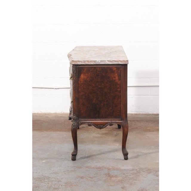 18th C. French Louis XV Marble-Top Commode For Sale - Image 12 of 13