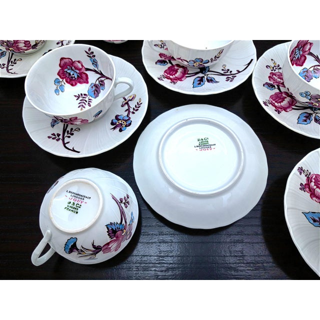 Ceramic Jouy Tea Service from Bernardaud Limoges, 1980s, Set of 17 For Sale - Image 7 of 10