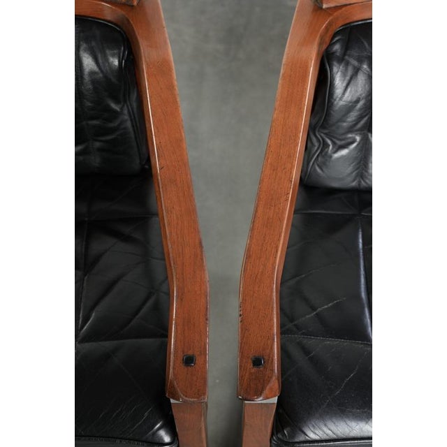 Art Deco Decoforma Series Dining Armchairs in Black Leather from Schuitema, Set of 4 For Sale - Image 12 of 18