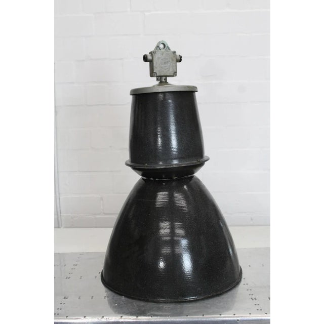 Vintage Type 24 401 Black Enameled Loft Lamp from Elektrosvit For Sale - Image 6 of 11