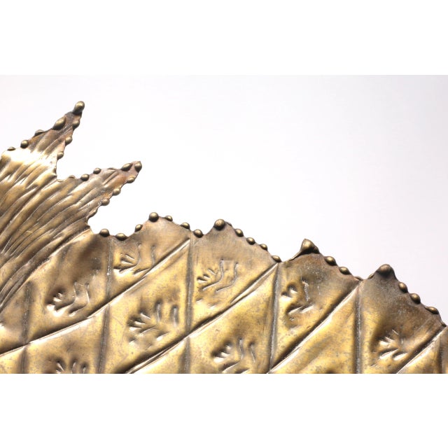 Vintage Gold Lacquered Steel Pineapple Tray For Sale - Image 9 of 12