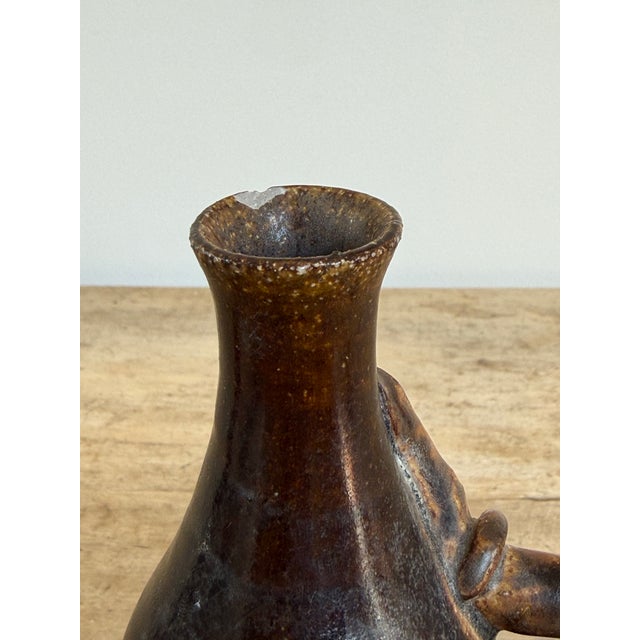 Figural Elephant Stoneware Vessel For Sale - Image 9 of 10