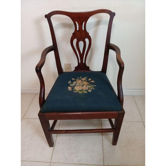 1960s Chippendale Style Mahogany Armchair For Sale In Naples, FL - Image 6 of 11