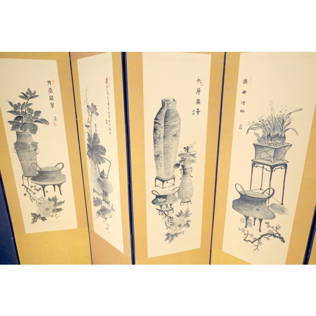 Oriental Decorative 8 Panel Silk Embroidery Peacock Scene Room Divider Screen For Sale - Image 15 of 18