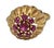 Red 14k Gold Ruby Cluster Cocktail Ring Vintage For Sale - Image 8 of 8