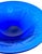 Pairpoint Cobalt Blue Engraved Floral Center Bowl Controlled Bubble Pedestal For Sale - Image 4 of 14