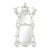 Chinoiserie Hand Carved and Painted Pagoda Mirror For Sale