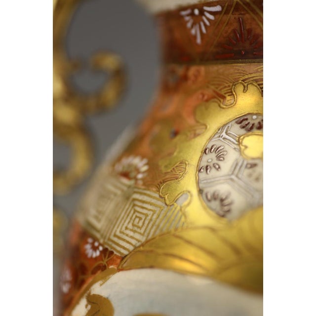 Large Japanese Satsuma Table Lamps in Gilt Bronze Ormolu Mounts, Meiji Period c.1880 by Unknown for Unknown, Set of 2 For Sale - Image 14 of 18