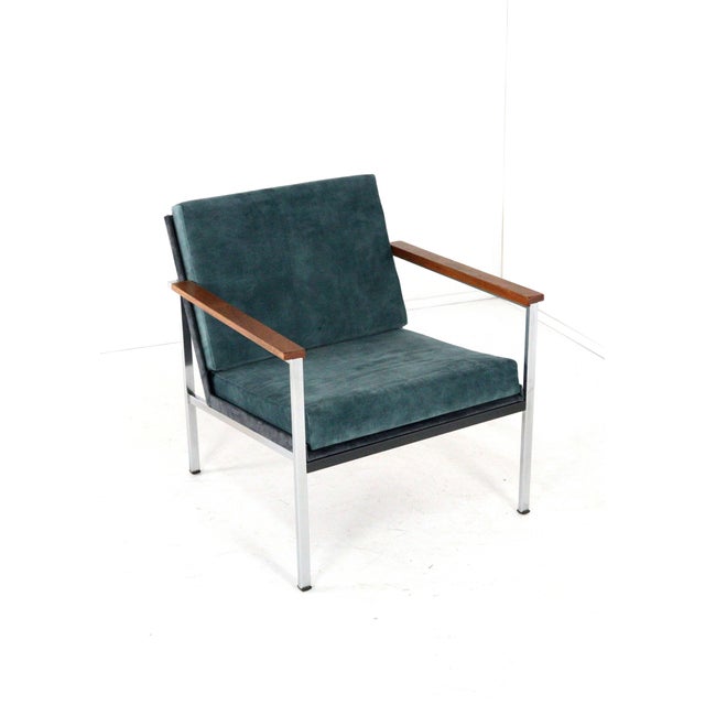 Blue Model 1453 Chair by Coen De Vries for Gispen For Sale - Image 8 of 18