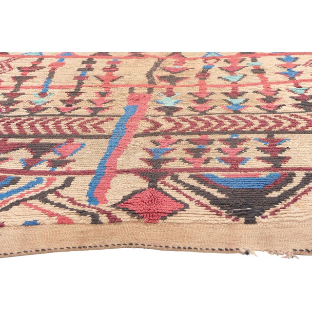 Berber Tribes of Morocco Vintage Moroccan Azilal Rug, 04'07 X 06'09 For Sale - Image 4 of 9