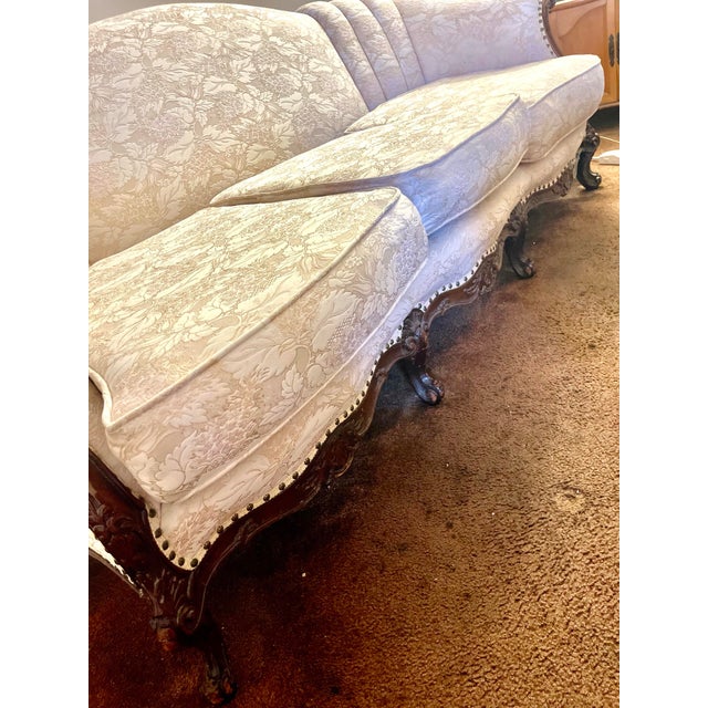 Traditional Late 19th Century Outstanding Camel Backed Mahogany Sofa For Sale - Image 3 of 6