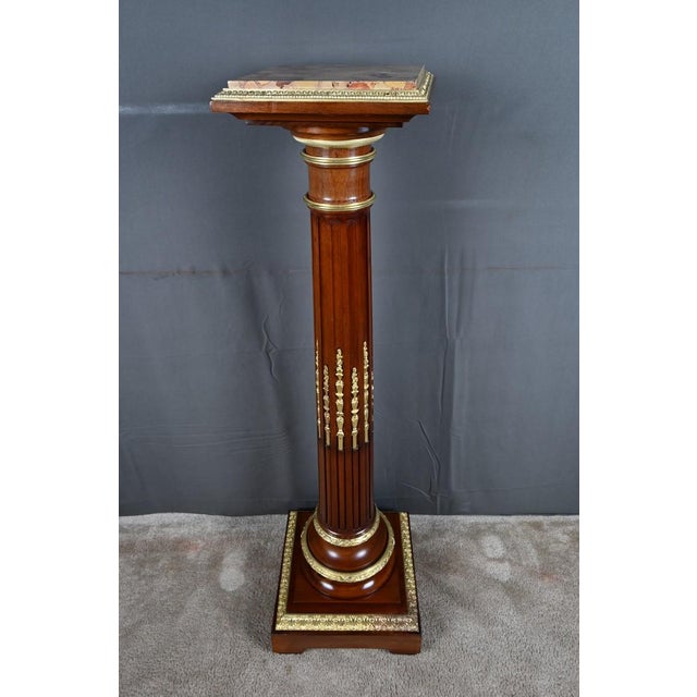Napoleon III Style Swivel Column in Mahogany, 1900 For Sale - Image 12 of 18