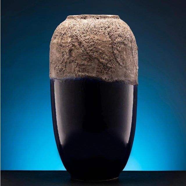 Mid-Century Modern Lava Ceramic Vase from Scheurich Pottery, 1970s For Sale - Image 3 of 9