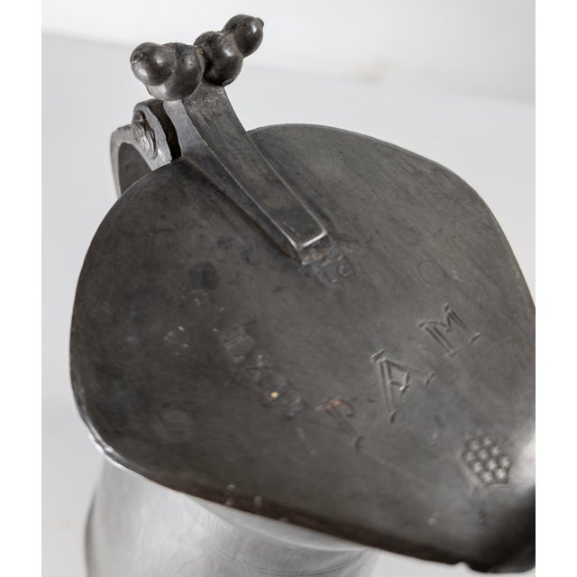 19th Century Continental European French or English Pewter Pitcher For Sale - Image 10 of 14