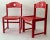 Set of Red Painted Children's Chairs, 1970s For Sale - Image 4 of 9