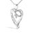 Contemporary .925 Sterling Silver Diamond Accent "I LOVE YOU MOM" Heart Pendant Necklace (J-K Color, I2-I3 Clarity) - 18" Inches For Sale - Image 3 of 5