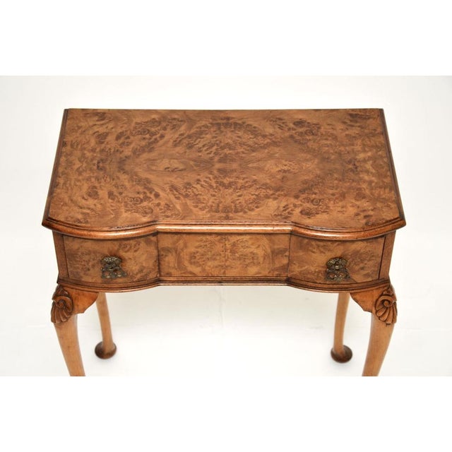 Wood Vintage Burr Walnut Side Table, 1930s For Sale - Image 7 of 10