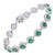 7.42 Cts Zambian Emerald Heart Shape Tennis Bracelet with Diamonds 14k Gold For Sale - Image 15 of 18