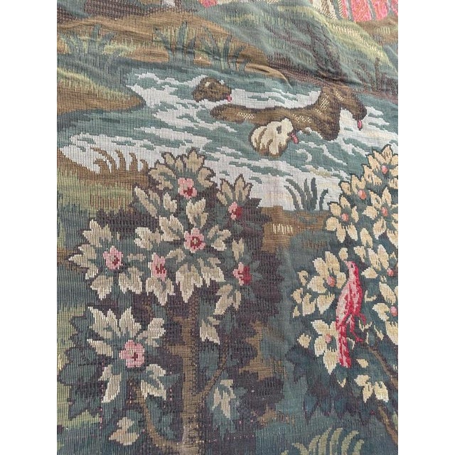 Mid-Century French Aubusson Jacquard Tapestry Médiéval Design, 1940s For Sale - Image 13 of 18