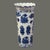 Chinoiserie Vintage Asian Chinoiserie Blue & White Ruffled Top Floral 12'' High Vase For Sale - Image 3 of 8