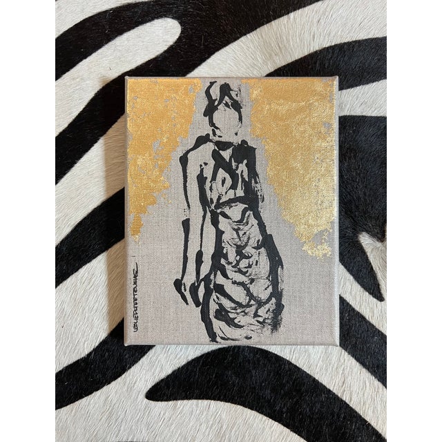 Contemporary Leslie Poteet Busker "Figure No. 268" Contemporary Original Figure Study on Linen For Sale - Image 3 of 3