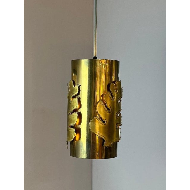 Pendant Light with Brass Leaves by Svend Aage Holm Sørensen For Sale - Image 11 of 11