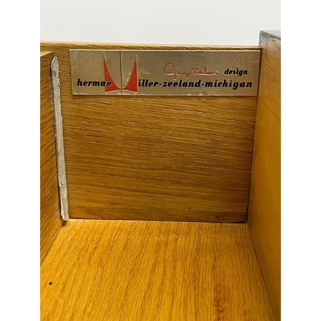George Nelson for Herman Miller Black Lacquer Cabinet on Slatted Bench Base, 1950s For Sale In Los Angeles - Image 6 of 18