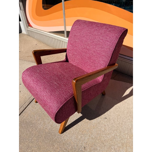 Mid-Century Modern Fully Restored 1950's Mid-Century Modern Armchair For Sale - Image 3 of 17