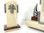 French Art Deco Marble & Onyx Mantel Clock, 1930s, Set of 3 For Sale - Image 13 of 18