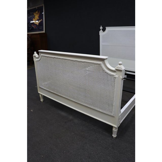 Ethan Allen French Provincial Cane Queen Bed For Sale - Image 9 of 18