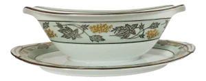 Mid-Century Noritake (5487) Silvine Gravy Boat 1-Piece
