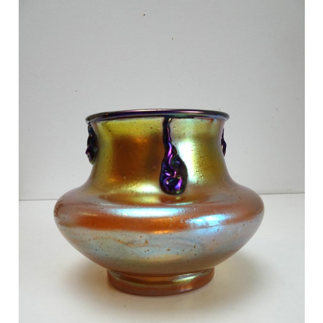 Art Nouveau Iriscedent Selberisis II Glass Vase with Applied Glass from Loetz, Austria, 1890s For Sale - Image 11 of 13