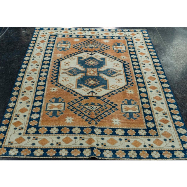 Turkish Vintage Rug 4'5" x 5'9" #20782 Explore a curated collection of hallway runners, wool rugs, and handmade...