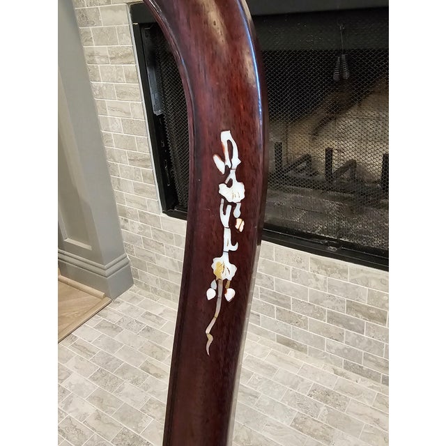 Japanese Meiji Period Carved HungMa Rosewood Antique Dragon Chair For Sale In Dallas - Image 6 of 12