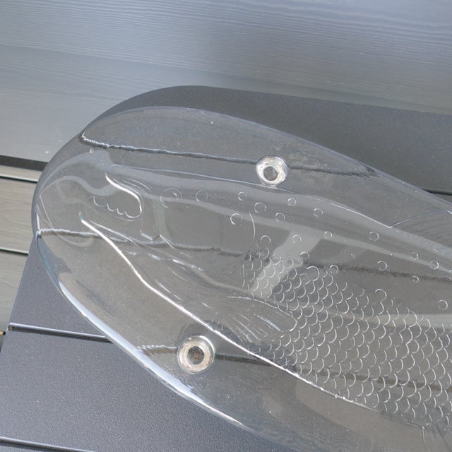 Vintage Pukeberg Swedish Glass Fish Platter Serving Tray Scandinavian Art Glass For Sale - Image 9 of 16