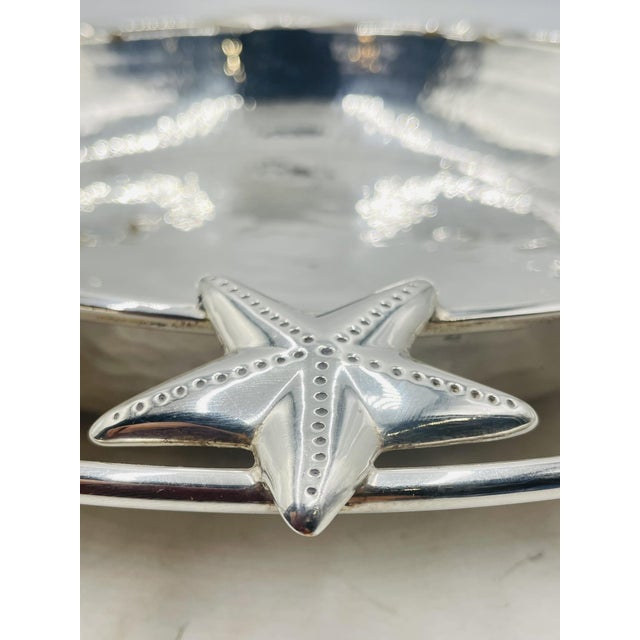 1980s Emilia Castillo Taxco “El Mar” Silver Plate Shell & Starfish Centerpiece Bowl For Sale - Image 15 of 18