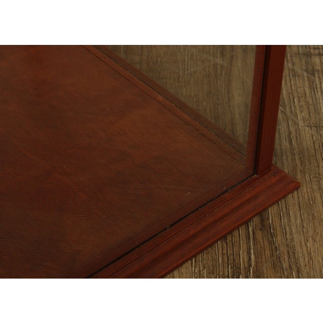 Custom Quality Cherry and Glass Table Top Display Chairish