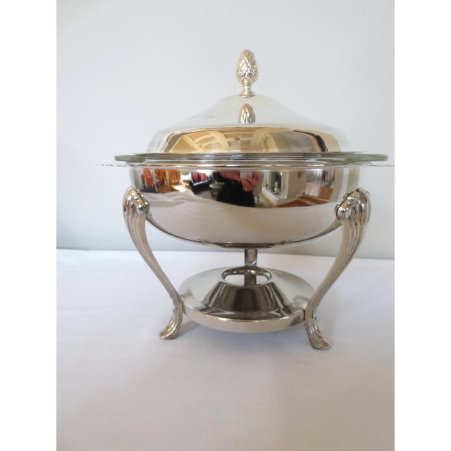 1970s 1970s Towle Silverplate Chafing Dish With Insert For Sale - Image 5 of 7