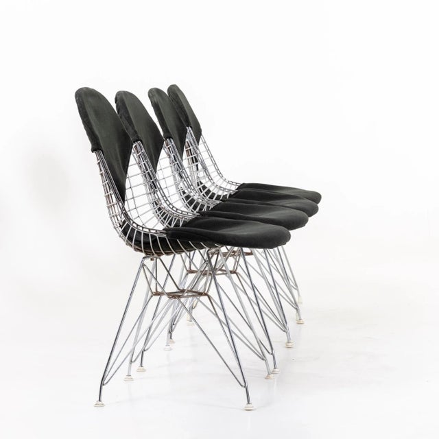 Wire DKR-2 Chairs by Eames, 1951, Set of 5 For Sale - Image 5 of 12