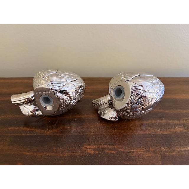 Vintage Godinger Silver-Plated Artichoke Salt & Pepper Shakers - Pair For Sale - Image 10 of 11