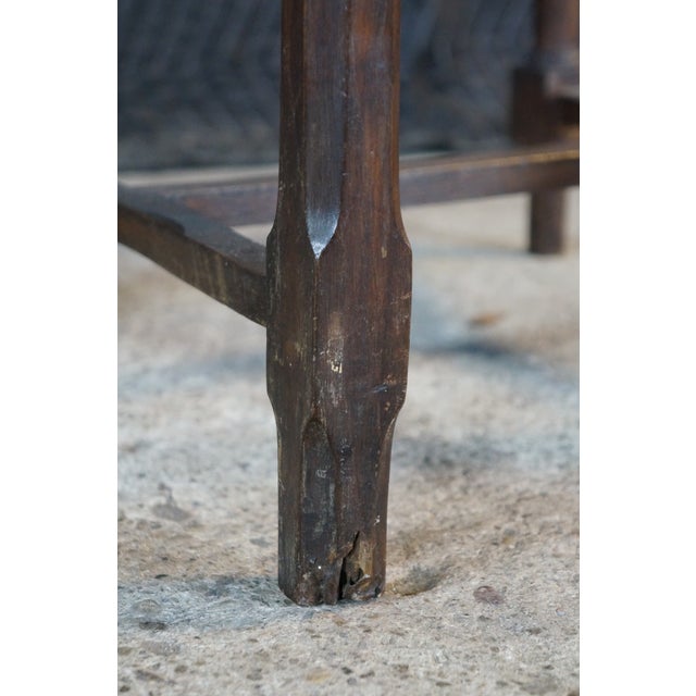 6 Antique Renaissance Revival Carved Walnut High Back Velvet Dining Chairs For Sale - Image 9 of 18