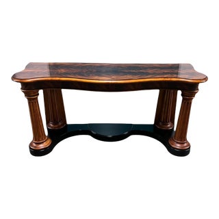 Ralph Lauren Neoclassical Flame Mahogany Console For Sale