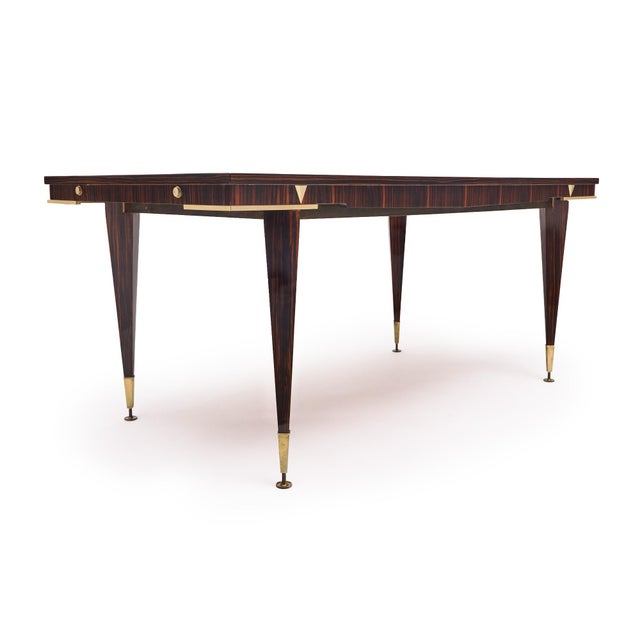 1950s Period Mid-Century Modern Macassar Dining Table For Sale - Image 5 of 9