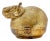 Mid 20th Century Brass Figural Hippopotamus Box by Woco For Sale