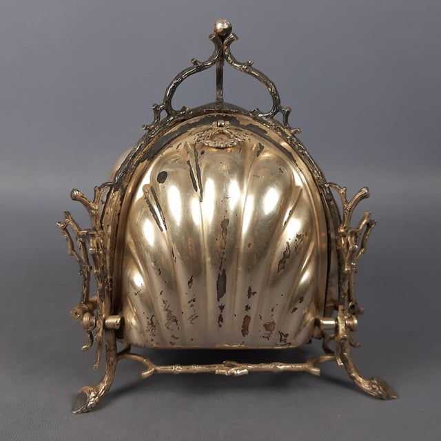 Antique Late 19th Century Victorian Sheffield Folding Shell Biscuit Jar from Elkington For Sale - Image 17 of 17