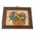 Vintage Floral Crewel Embroidery Wall Hanging, Wood Frame, 8.5" X 6.5" For Sale