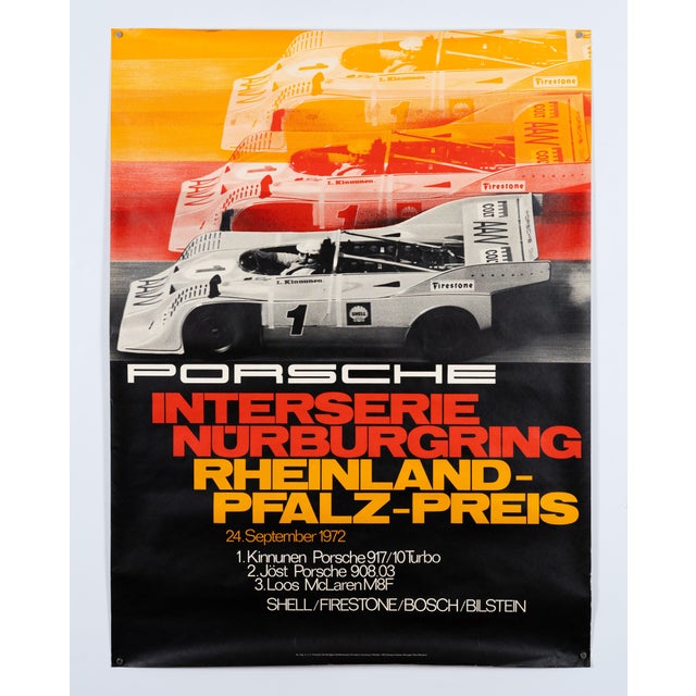 Original Porsche Poster by Atelier Strenger, 1972 For Sale - Image 3 of 9