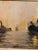 Paint Vintage 1968 Petko Kadiev Original Harbor Painting in Vintage Frame For Sale - Image 7 of 18