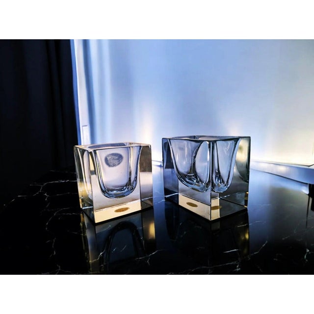 1960s Rectangular Transparent Ashtray in Murano Glass by Flavio Poli for Seguso, 1960s, Set of 2 For Sale - Image 5 of 11