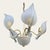 Contemporary Vintage Italian Murano Glass and Brass Chandelier Sculptural For Sale - Image 3 of 6